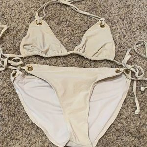 Gold sparkle bikini! 💛